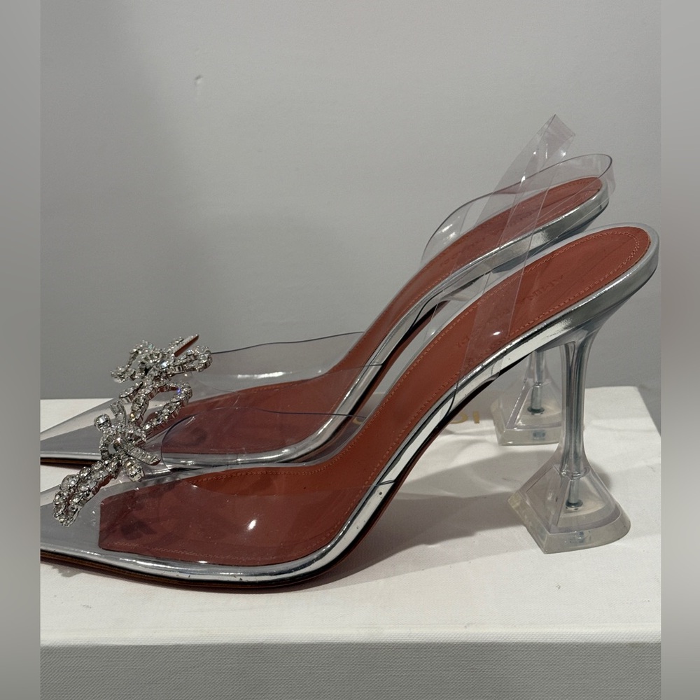 Amina Muaddi Rosie embellished PVC pumps 95mm - size 41